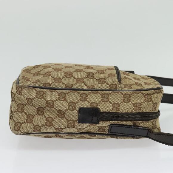 GUCCI GG Canvas Shoulder Bag Beige Silver - Picture 5 of 12